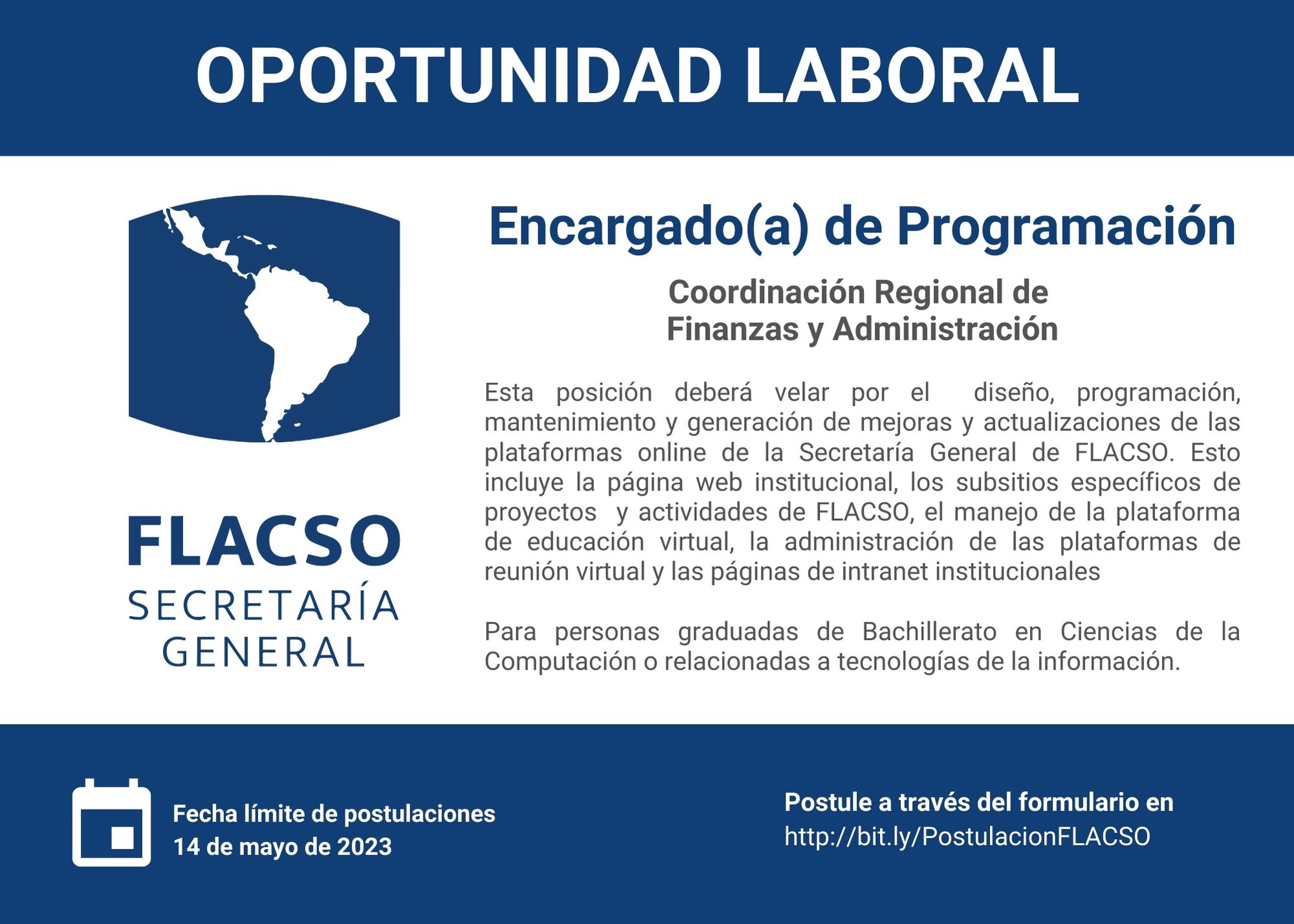 #OportunidadLaboral