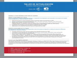 Taller de actualización Derecho Internacional Económico